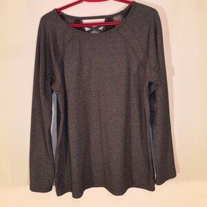 Danskin Ladies Long Sleeve Loose Fit Athletic Lightweight Sweatshirt